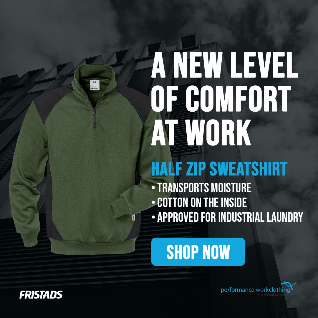 Social Media post for Performance Workclothing, saying A NEW LEVEL OF COMFORT AT WORK