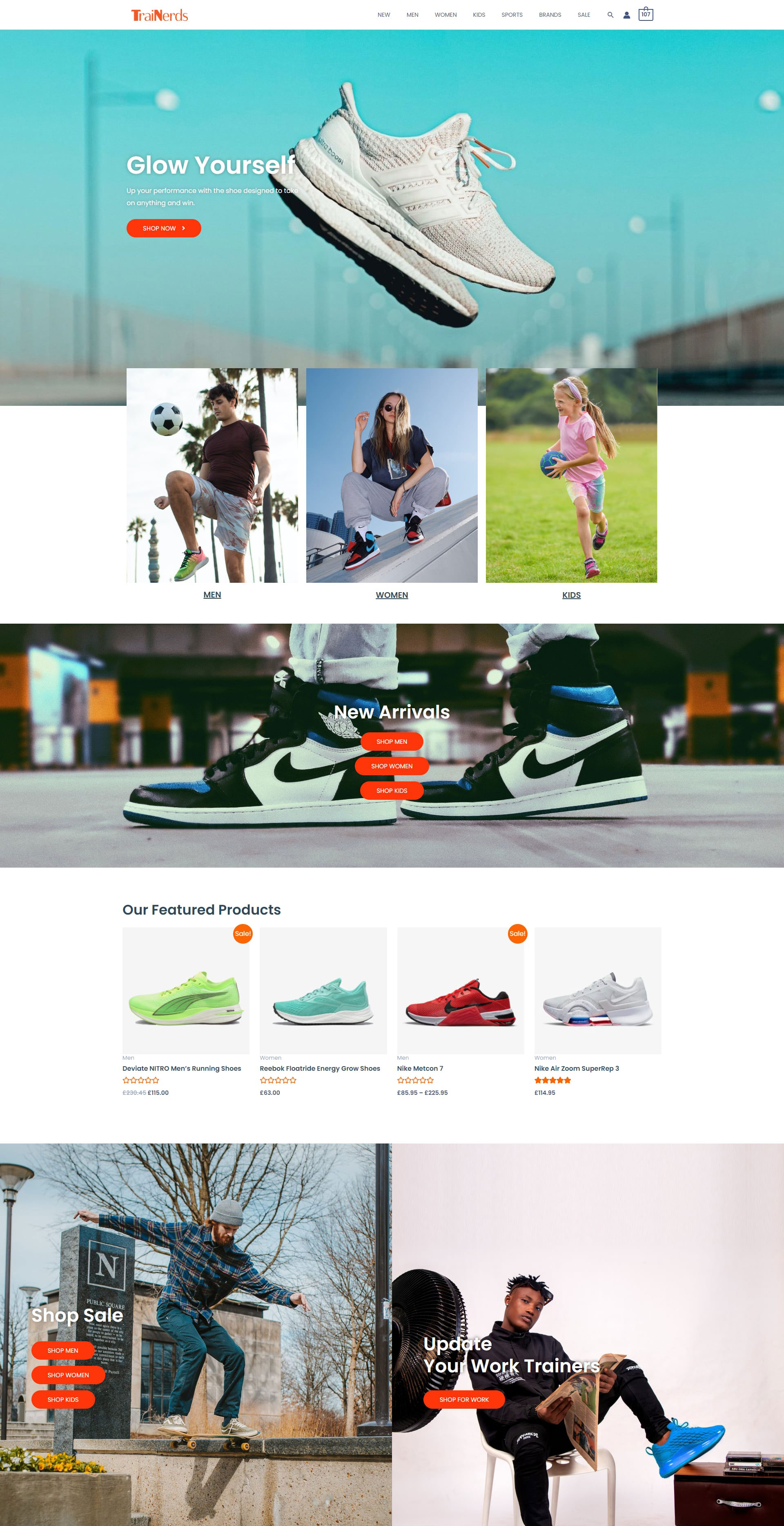 TraiNerds website home page image